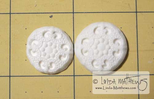 Making buttons from polymer clay molds