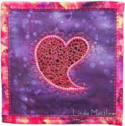 Free Machine Embroidery Tutorial - I Heart You