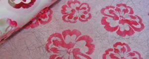 Making faux batik fabric – stencilling the design: Part 2