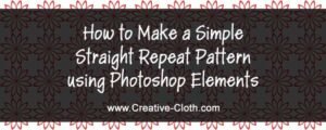 How to Make a Simple Straight Repeat Pattern using Photoshop Elements