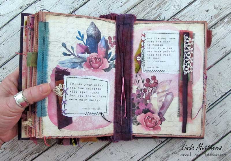 Words to Remember: A Stitched Mixed Media Art Journal | Linda Matthews
