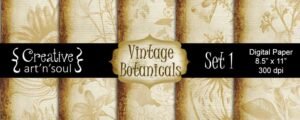 Vintage Botanicals – New Digital Paper Packs