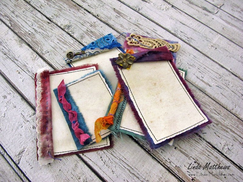 Fabric Journal Cards