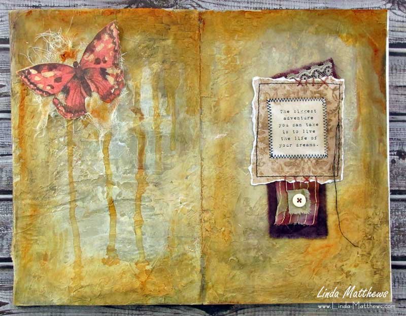 An Art Journal Page: The Path of Dreams