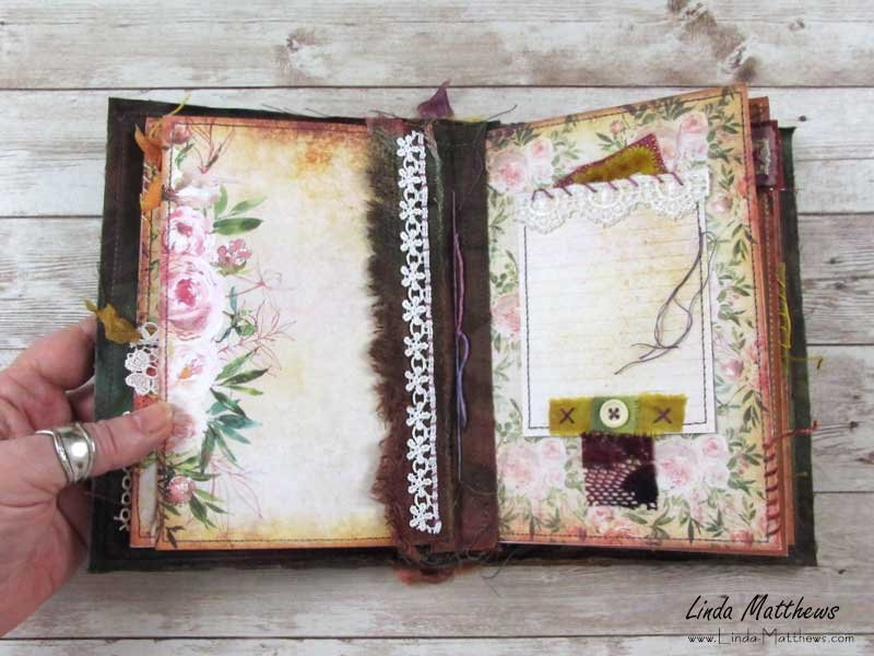 The Summer Garden Stitched Printable Journal - Linda Matthews