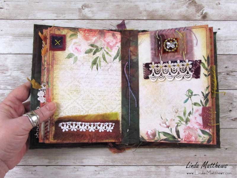 The Summer Garden Stitched Printable Journal - Linda Matthews