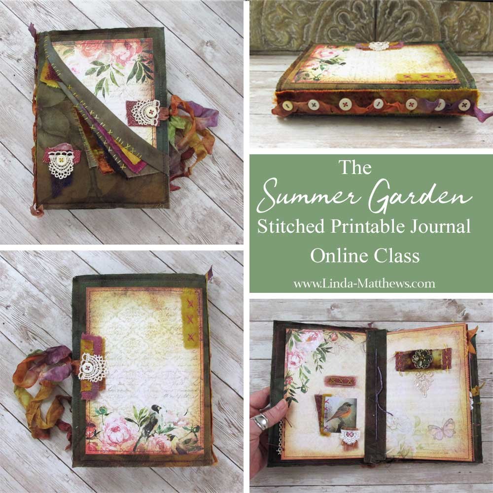 The Summer Garden Stitched Printable Journal