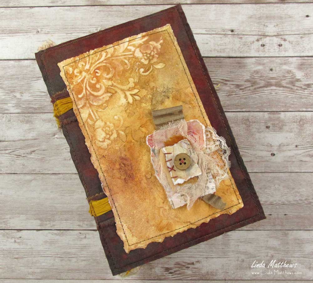The Book of Days - a stitched mixed media fabric journal